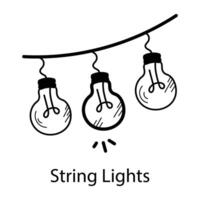 guirlandes lumineuses à la mode vecteur