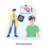 branché cerveau examen vecteur