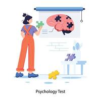 branché psychologie tester vecteur