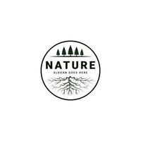 pin arbre logo, cette logo est inspiré par pin des arbres dans le forêt vecteur