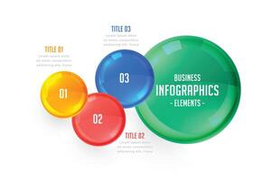 affaires infographie Trois pas modèle vecteur