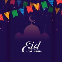 décoratif eid Al adha Festival salutation Contexte vecteur