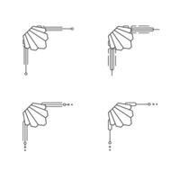 art déco ligne frontière. moderne arabe or cadres, décoratif lignes les frontières et géométrique d'or étiquette Cadre conception éléments vecteur