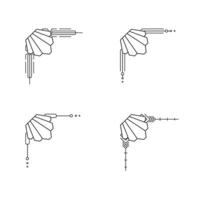 art déco ligne frontière. moderne arabe or cadres, décoratif lignes les frontières et géométrique d'or étiquette Cadre conception éléments vecteur