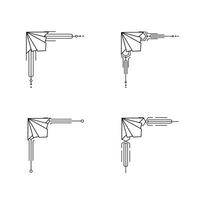 art déco ligne frontière. moderne arabe or cadres, décoratif lignes les frontières et géométrique d'or étiquette Cadre conception éléments vecteur