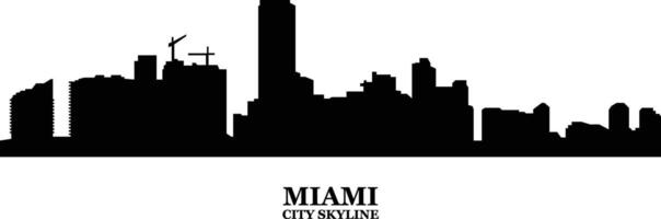 Miami ville horizon silhouette illustration vecteur
