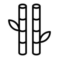bambou ligne icône conception vecteur