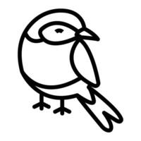 conception d'icône de ligne d'oiseau vecteur