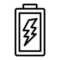 conception d'icône de ligne de batterie vecteur