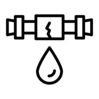 pétrole fuite ligne icône conception vecteur