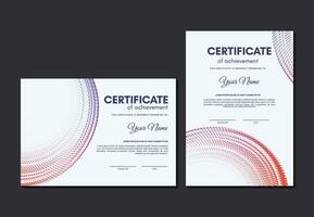 coloré certificat de réussite modèle avec point abstrait vecteur