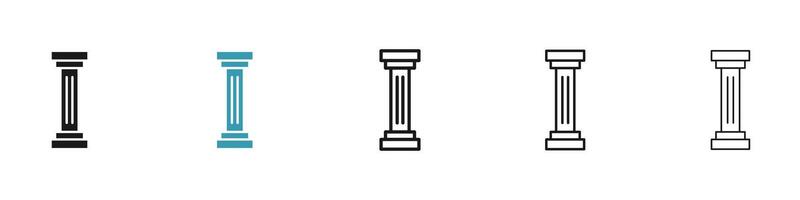 pilier icône ensemble vecteur