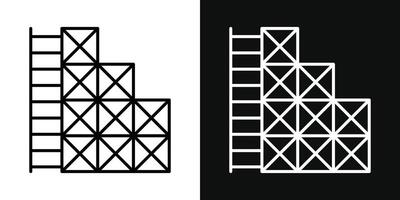 échafaudage icône ensemble vecteur