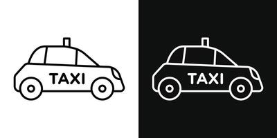 jeu d'icônes de taxi vecteur