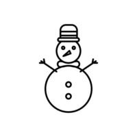 jeu d'icônes de bonhomme de neige vecteur