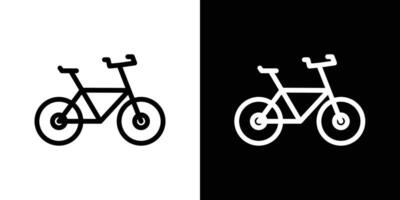 jeu d'icônes de vélo vecteur