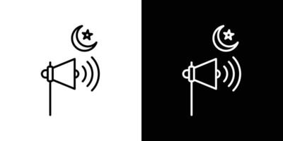 Adzan icône ensemble vecteur
