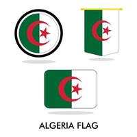 Algérie drapeau ensemble Algérie drapeau ensemble illustration, Algérie drapeau ensemble image ou Algérie drapeau ensemble image vecteur