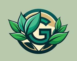 feuille monde lettre g logo illustration vecteur