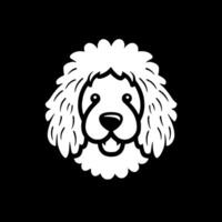 bichon frise, noir et blanc illustration vecteur