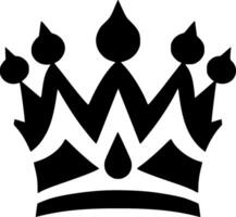 couronne - noir et blanc isolé icône - illustration vecteur