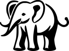 l'éléphant - minimaliste et plat logo - illustration vecteur