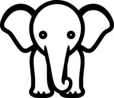 l'éléphant - minimaliste et plat logo - illustration vecteur