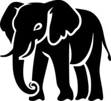 éléphant, minimaliste et Facile silhouette - illustration vecteur