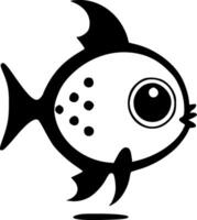 poisson - minimaliste et plat logo - illustration vecteur