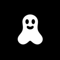 fantôme - noir et blanc isolé icône - illustration vecteur
