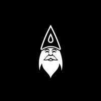 gnome, noir et blanc illustration vecteur