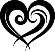 cœur, noir et blanc illustration vecteur