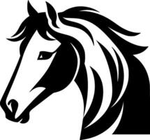 cheval, noir et blanc illustration vecteur