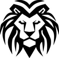 Lion - noir et blanc isolé icône - illustration vecteur