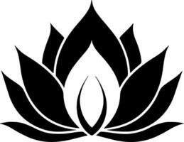 lotus fleur, minimaliste et Facile silhouette - illustration vecteur