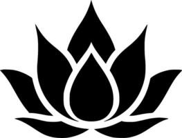 lotus fleur - minimaliste et plat logo - illustration vecteur