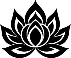 lotus fleur, minimaliste et Facile silhouette - illustration vecteur