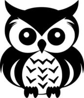 hibou bébé - minimaliste et plat logo - illustration vecteur