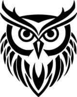 hibou, noir et blanc illustration vecteur