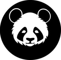 Panda - minimaliste et plat logo - illustration vecteur