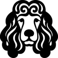 caniche chien - minimaliste et plat logo - illustration vecteur