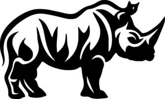 rhinocéros, noir et blanc illustration vecteur