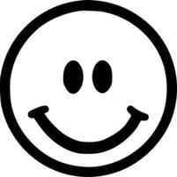 smiley - minimaliste et plat logo - illustration vecteur