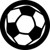 football - noir et blanc isolé icône - illustration vecteur