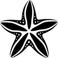 étoile de mer, minimaliste et Facile silhouette - illustration vecteur