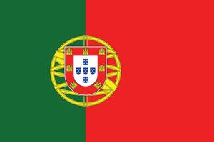 nationale drapeau de le Portugal. le Portugal drapeau. vecteur