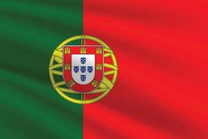 nationale drapeau de le Portugal. le Portugal drapeau. agitant le Portugal drapeau. vecteur