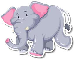 personnage de dessin animé d'éléphant sur fond blanc vecteur