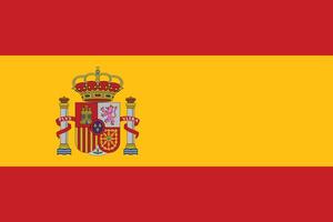 nationale drapeau de Espagne. Espagne drapeau. vecteur