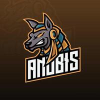 anubis mascotte esport logo vecteur